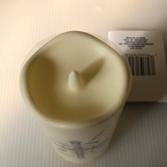 LED Prayer Christian Candle Cream Color Decorative with Blue Cross Design - Picture 3 of 4